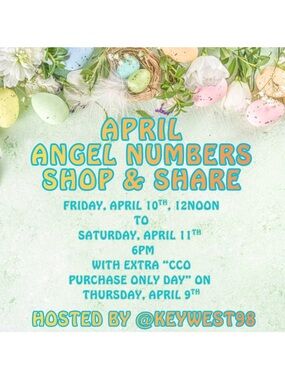 April Angel Numbers Shop & Share Graphic - Pastel Green & Aqua